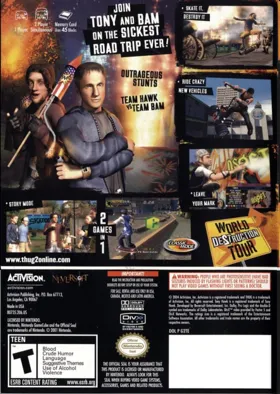 Tony Hawk's Underground 2 box cover back